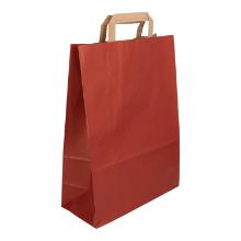 DRAAGTAS PAPIER 26+2X6X35CM ROOD 80GRS PLAT HANDVAT Productfoto