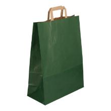 DRAAGTAS PAPIER 32+2X7,5X43CM GROEN 80GRS PLAT HANDVAT Productfoto