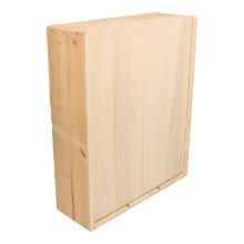 WIJNFLESKIST HOUT 3 FLES 335X285X94MM MET SCHUIFDEKSEL Productfoto
