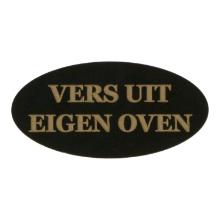 ETIKET 59X29MM OVAAL VERS UIT EIGEN OVEN ZWART MC WIK 4B 4B ROL A 500 #2 Productfoto