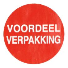 ETIKET 35MM ROND VOORDEEL VERPAKKING ROOD MC WIK 2B ROL A 2000 #2 Productfoto