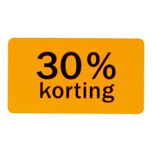 ETIKET 45X25MM 30% KORTING FLUOR ORANJE VELLUM WIK 1B A 1000 #2 Productfoto