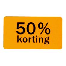 ETIKET 45X25MM 50% KORTING FLUOR ORANJE VELLUM WIK 1B A 1000 #2 Productfoto