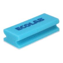 SCHUURSPONS POLIFIX 7,5X14CM BLAUW/WIT ECOLAB HULPMATERIALEN Productfoto