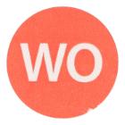 ETIKET 19MM ROND HACCP WOENSDAG ROOD VELLUM WIK 2B ROL A 500 Productfoto