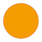 ETIKET 30MM ROND VOLVLAK ORANJE MC WIK 1B ROL A 1000 #2 Productfoto