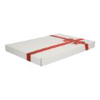 BRIEVENBUSDOOS 350X250X28MM A4+ WIT RODE STRIK E GOLF FEFCO 0427 #2 Productfoto