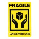 ETIKET 50,8X76,2MM HANDLE WITH CARE GEEL MC WIK 2B ROL A 200 Productfoto