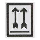 ETIKET 97X79MM PIJLTJES ZWART VELLUM WIK 1B ROL A 500 Productfoto