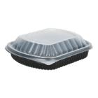BAK PP RH 215X180X70MM 1071CC 1 VAKS ZWART + DEKSEL PP TRANSPARANT Productfoto