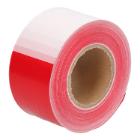 AFZETLINT MDPE 7,5CMX500MTR ROOD/WIT DIAGONAAL Productfoto
