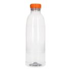 FLES RPET 750CC TRANSPARANT + DOP NATUREL Productfoto