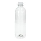 FLES RPET 1000CC TRANSPARANT + DOP NATUREL Productfoto