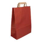 DRAAGTAS PAPIER 26+2X6X35CM ROOD 80GRS PLAT HANDVAT Productfoto