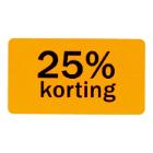 ETIKET 45X25MM 25% KORTING FLUOR ORANJE VELLUM WIK 1B A 1000 #2 Productfoto
