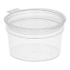 CUP PP RO 49X28MM 28CC TRANSPARANT + VAST DEKSEL TBV SAUS Productfoto