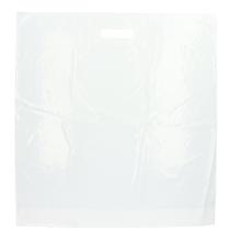 LDPE-Patchhandlecarrierbags 55 cm x 60 cm + 5 cm T50 white product photo