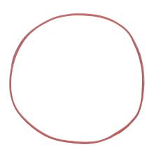 Gummib&auml;nder 150 mm x 4 mm rot in Box a 1kg Produktbild