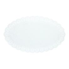 Tablettdeckchen Papier oval 30 cm x 50 cm weiss Produktbild