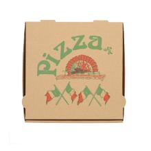 Pizzakarton Francia 26 cm x 26 cm x 4 cm braun Neutraldruck Fahne Produktbild