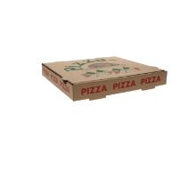 Pizzakarton Francia 36 cm x 36 cm x 4 cm braun Neutraldruck Fahne Produktbild