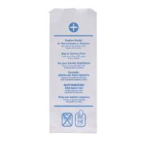 hygiene paper bag 290 mm x 110 mm x 20 mm white neutral printed in 6 languages product photo