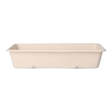 Sugarcane salad cup 230 mm x 155 mm x 46 mm 1200 ml undivided brown product photo