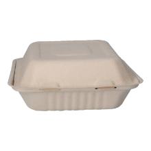 Bagasse-Men&uuml;box 223 mm x 200 mm x 50 mm ungeteilt 1000 ml braun Produktbild