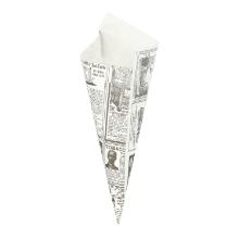 Pointed bags parchment 17 cm x 24 cm 100g greaseproof newspaper print product photo