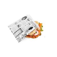 snack bag parchment 160 mm x 165 mm 2-side open newspaperprint fat repellent product photo