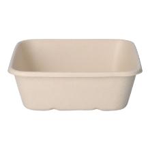 Bagasse-Salatschale 155 mm x 155 mm x 53 mm 900 ml ungeteilt braun Produktbild