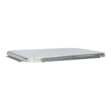 Aluminium lid with burnshed corner 227mmx177mmx12mm stamping "2" for meal-trays product photo