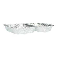 Alu-Men&uuml;schale 227 mm x 176 mm x 30 mm 2-geteilt 1/3+2/3 1100 ml Gastro-Line Produktbild