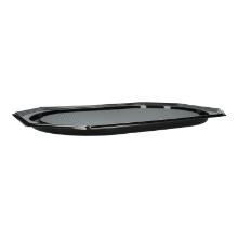 Servierplatte PET 55 cm x 36 cm octagonal schwarz Produktbild