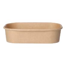 Karton Bowl PE 173 mm x 120 mm x 40 mm undivded 500 ml brown product photo