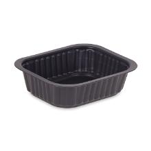 PP-Schale 137 mm x 114 mm x 35 mm 350 ml ungeteilt schwarz Produktbild