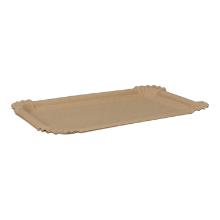 Pappteller eckig 13 cm x 20 cm braun VERIVE Produktbild