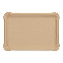 Pappteller eckig 16 cm x 23 cm braun VERIVE Produktbild