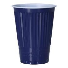 Automatenbecher PS &Oslash; 70,3 mm x 91 mm 180 ml blau l&auml;ngsgeriffelt Produktbild