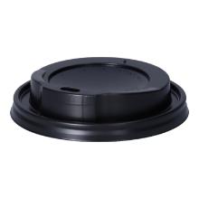 Flach-Deckel PS &Oslash; 90,0 mm mit Trinkloch schwarz PrimeSource Produktbild
