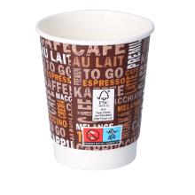 Doppelwand-Kaffeebecher Pappe-PE &Oslash; 90 mm x 115 mm 300ml PS FSC Mix Credit Produktbild