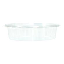 Salad box PET 201 mm x 165 mm x 52 mm 725ml oval transparent with lid product photo