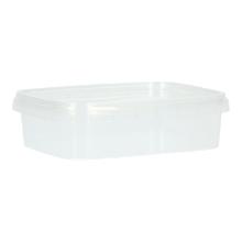 Deli cup + lid PP TE square 109 mm x 86 mm x 30 mm 150 ml transparent product photo