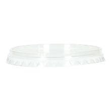 V-Becher-Deckel rPET rund &Oslash; 116 mm x 13 mm transparent Produktbild