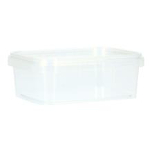 Deli cup + lid PP TE square 120 mm x 90 mm x 61 mm 280 ml transparent product photo