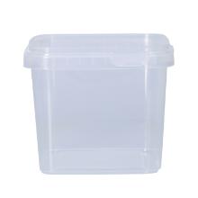 Deli cup PP tamper-evident square 129 mm x 129 mm x 109 mm 1150 ml transparent product photo
