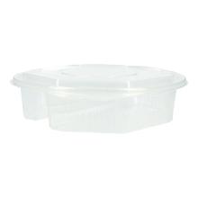 Haushaltsbox PP 215 mm x 218 mm x 57 mm 600+405 ml transparent octagonal 2-get. Produktbild
