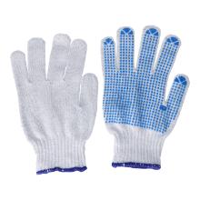 Handschuh gestrickt Gr. L weiss-blau PVC-Noppen Produktbild