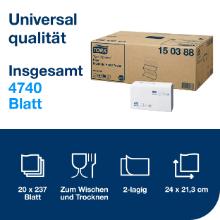 Folded towels recycled 21 x 23.5 cm 2-ply Multifold blue H2 Tork Xpress product photo