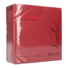 Serviette Linclass-Light 40 cm x 40 cm 1-lagig 1/4 Falz bordeaux Produktbild